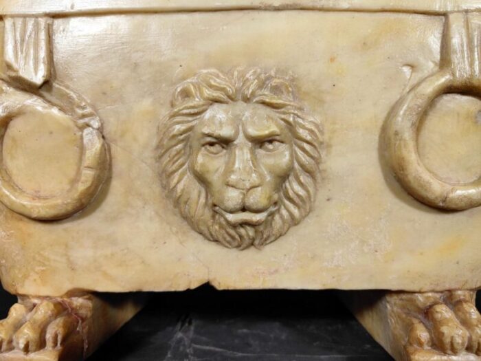 18th century roman marble lion bath 10