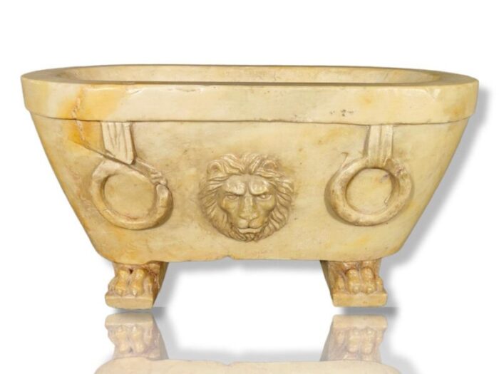 18th century roman marble lion bath 11