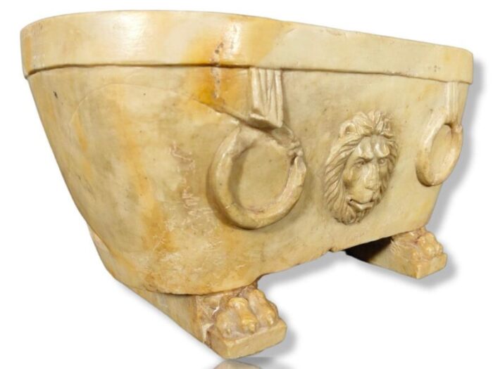 18th century roman marble lion bath 12