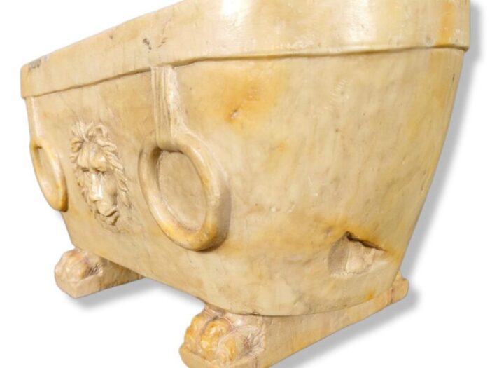 18th century roman marble lion bath 13