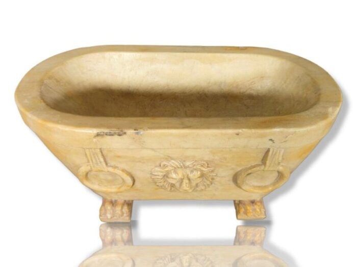 18th century roman marble lion bath 3