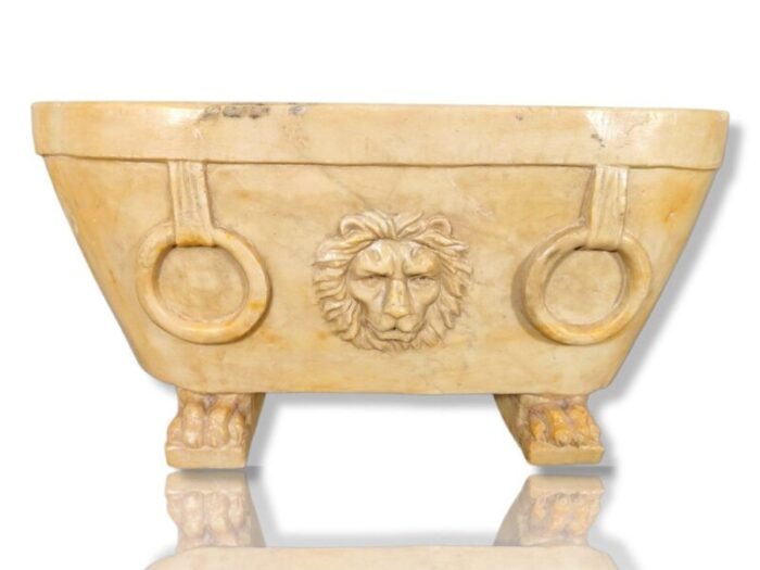 18th century roman marble lion bath 5