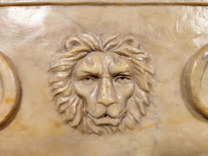 18th century roman marble lion bath 9