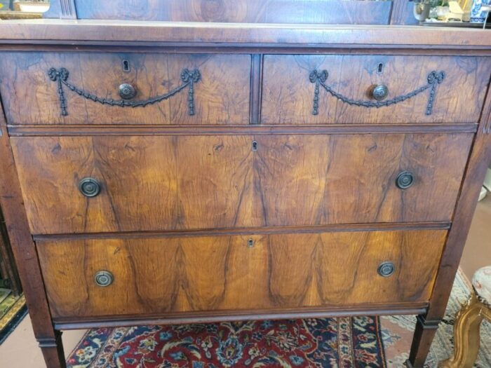 1920s french art deco rosewood dresser with mirror 0813