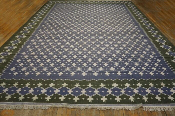 1930s indian cotton dhurrie carpet 8102