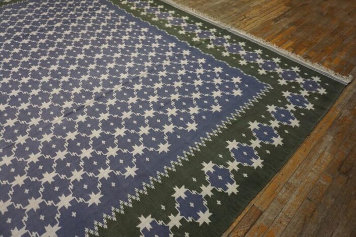 1930s indian cotton dhurrie carpet 8208