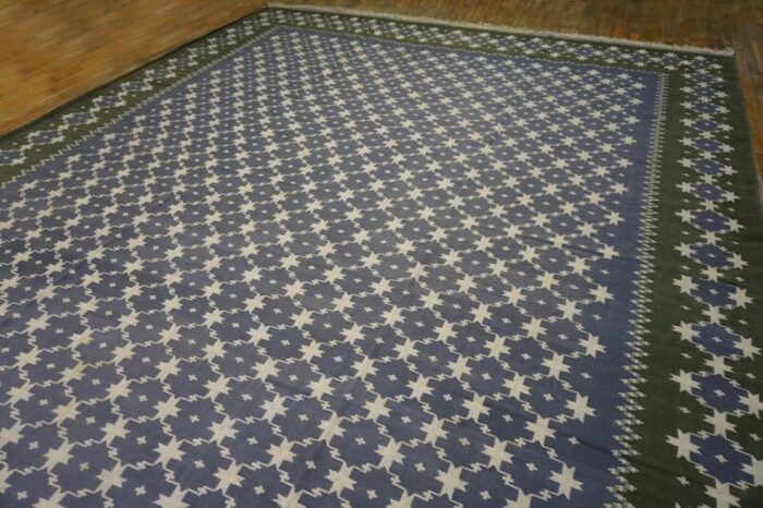 1930s indian cotton dhurrie carpet 8981