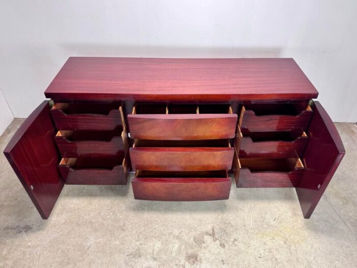 1940s mid century deco modern mahogany chest of drawers dresser 0462