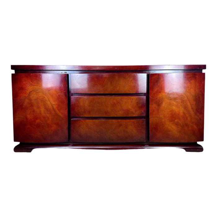 1940s mid century deco modern mahogany chest of drawers dresser 3899