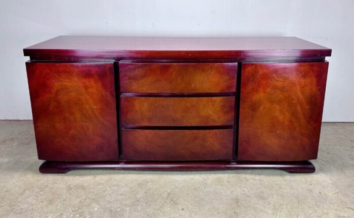 1940s mid century deco modern mahogany chest of drawers dresser 4218