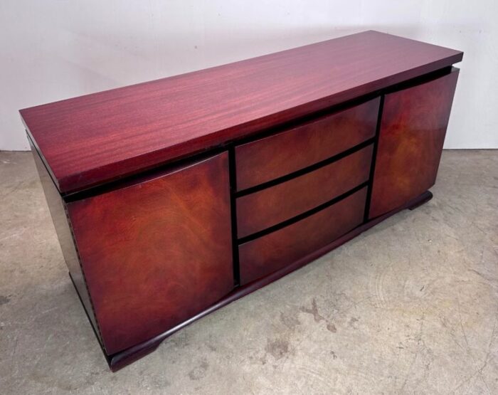 1940s mid century deco modern mahogany chest of drawers dresser 8419