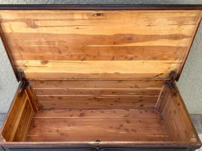 1940s vintage queen anne style low boy cedar lined hope chest 9460