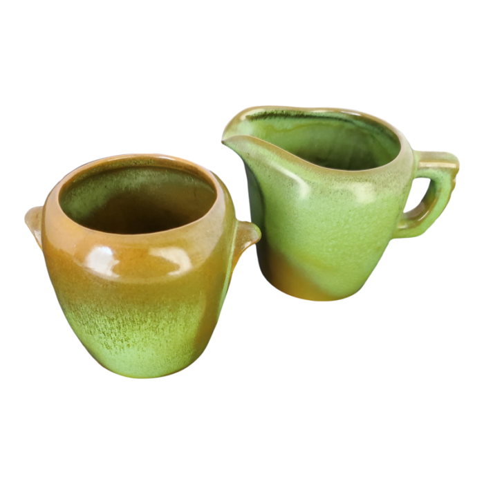 1950s frankoma sugar and creamer set 5468