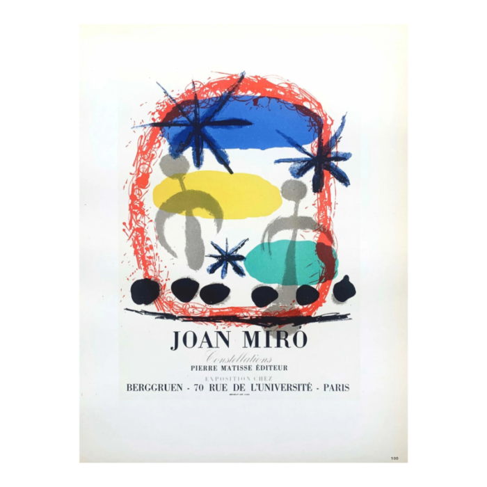 1959 joan miro lithograph 100 constellations art in posters 4310