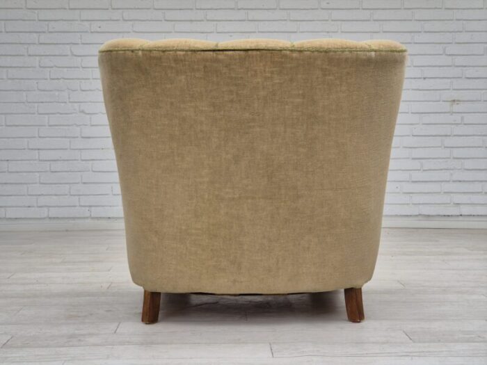 1960s danish vintage armchair furniture velour dark beech wood 3816