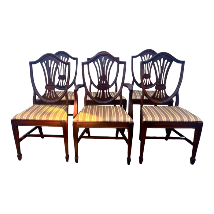 1960s hepplewhite style dining chairs set of 6 3346