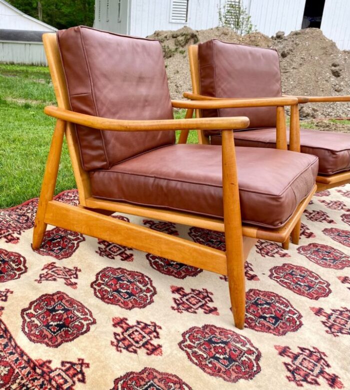 1960s mid century modern danish lounge chairs set of 2 0594