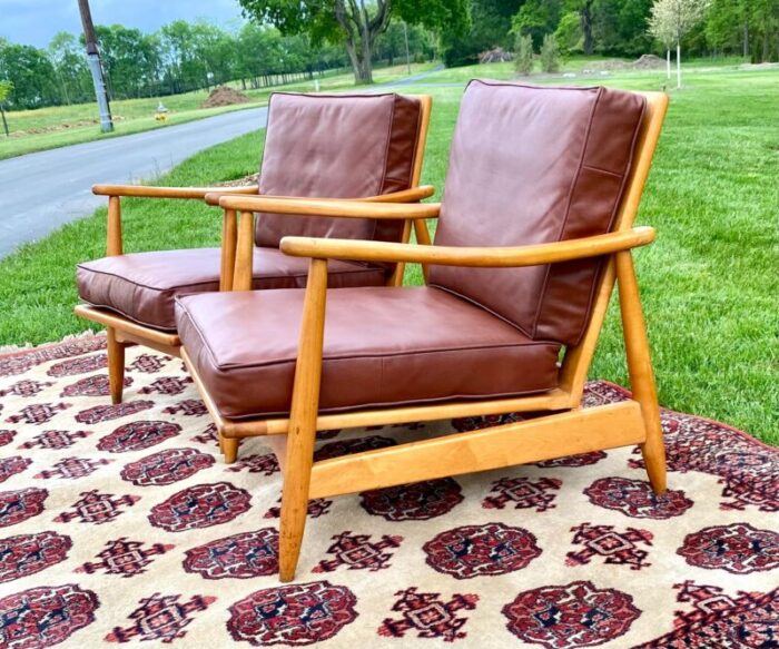 1960s mid century modern danish lounge chairs set of 2 2126