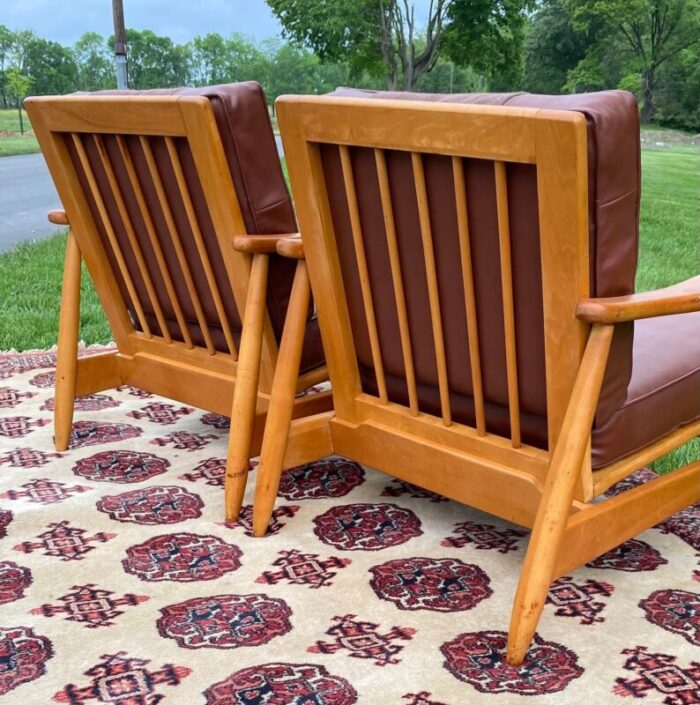 1960s mid century modern danish lounge chairs set of 2 8603