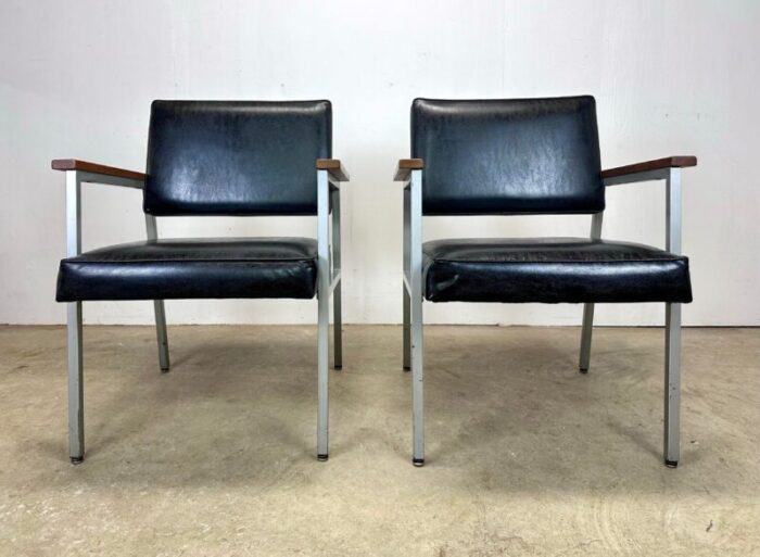 1960s mid century modern madmen style office lounge chairs by sturgis 6063