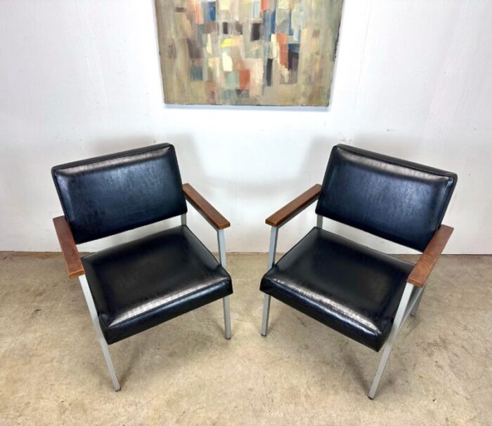 1960s mid century modern madmen style office lounge chairs by sturgis 8543