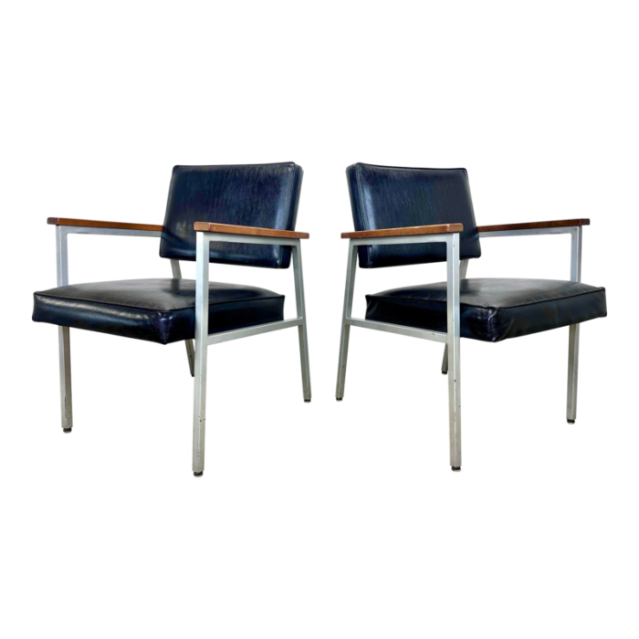 1960s mid century modern madmen style office lounge chairs by sturgis 9166