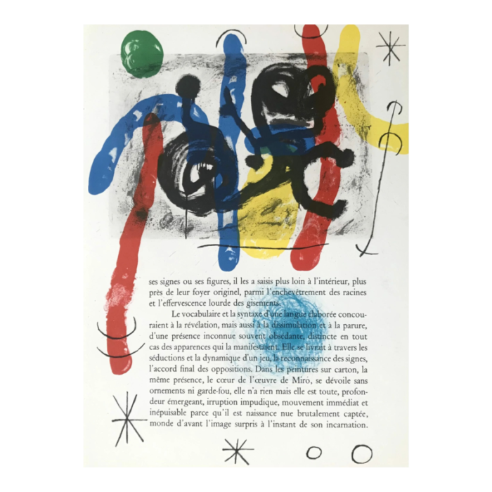 1965 joan miro original lithograph dm16151 derriere le miroir 1308