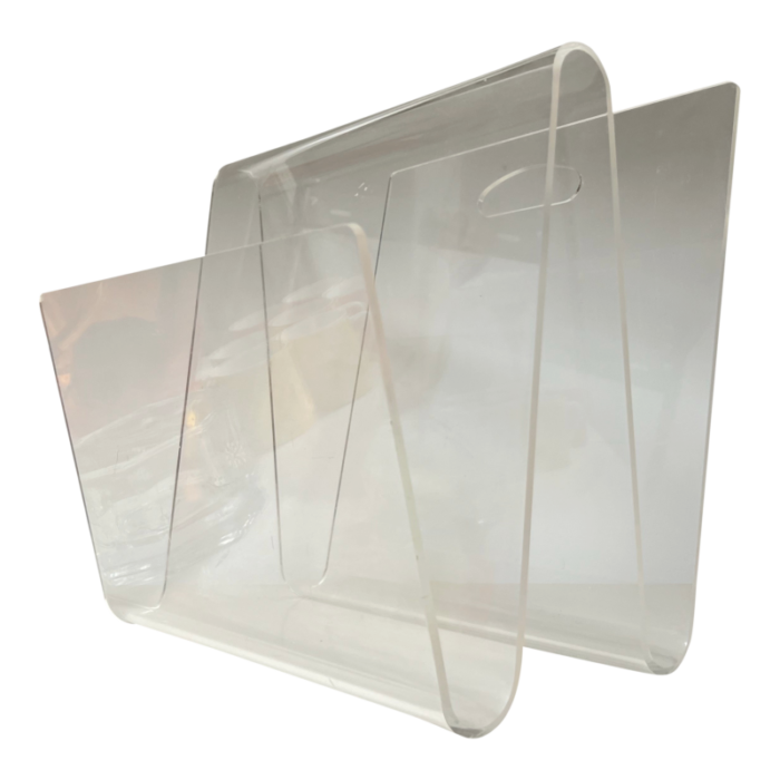 1970s italian style lucite magazine rack 6201