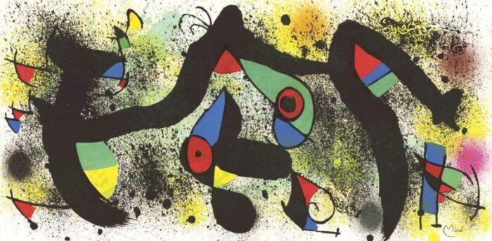 1974 joan miro signed original lithograph ceramique 1 0102