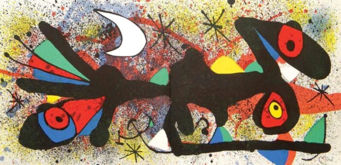 1974 joan miro signed original lithograph ceramique 2 0663