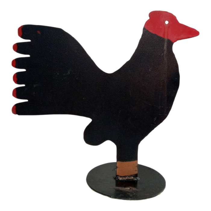 1980s rooster folk art metal garden sculpture 3287