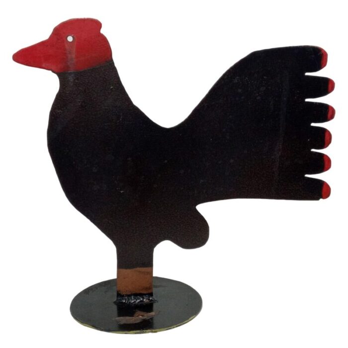 1980s rooster folk art metal garden sculpture 5262