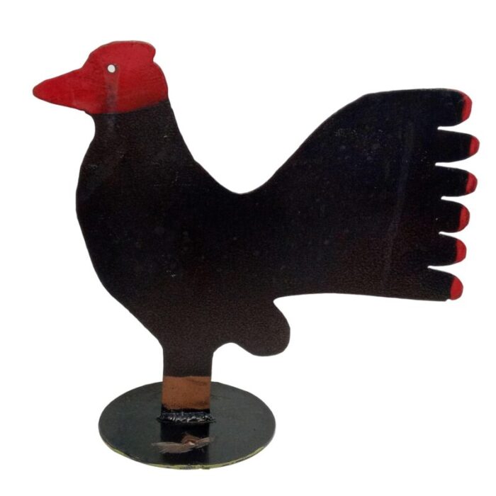 1980s rooster folk art metal garden sculpture 7641