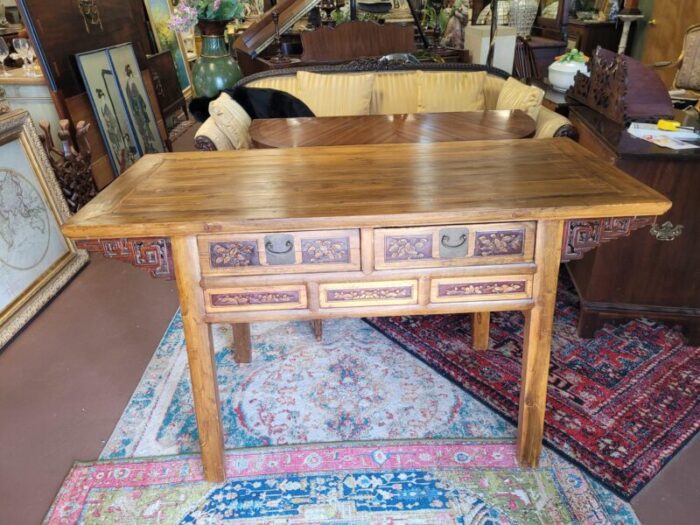 1990s chinese asian soft wood credenza 5702