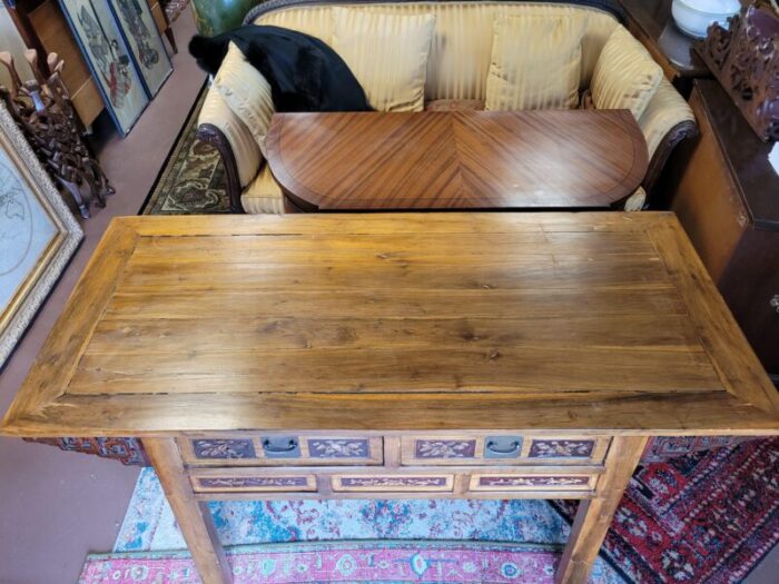 1990s chinese asian soft wood credenza 9992