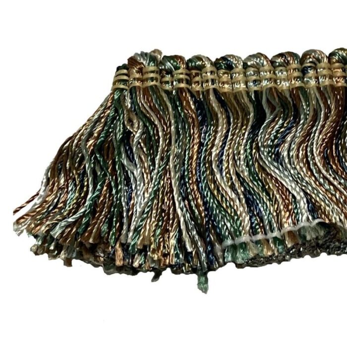 1990s multi color brush fringe passementerie trim 1 yards 8279