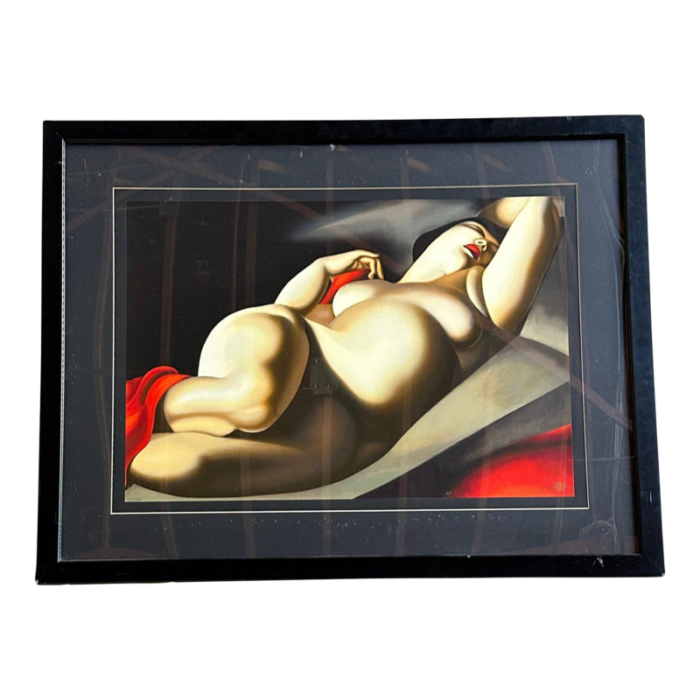 1990s tamara de lempicka nude woman print framed 1623