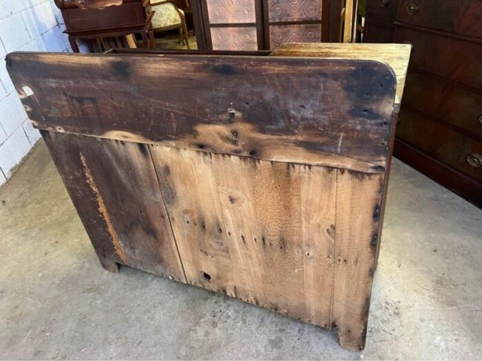 19th century antique primitive country solid pine dry sink washstand cabinet 4818