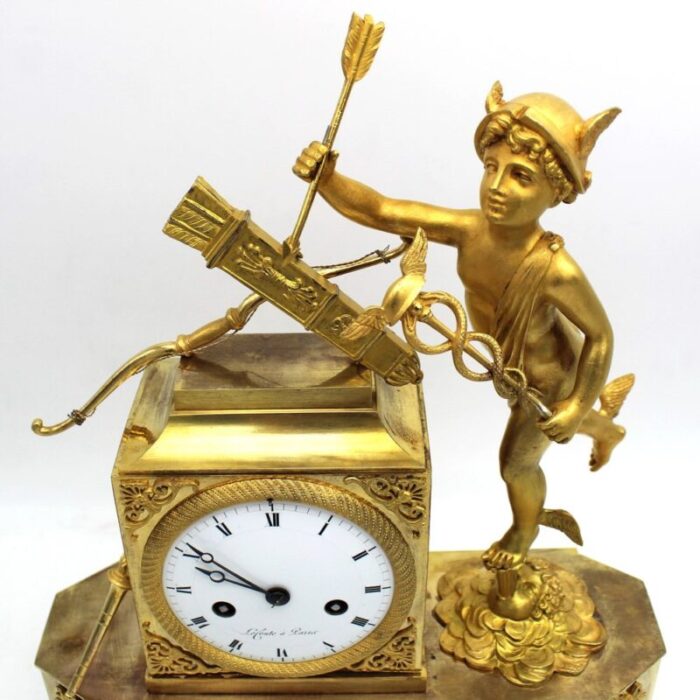 19th century em gilt bronze pendulum clock 11