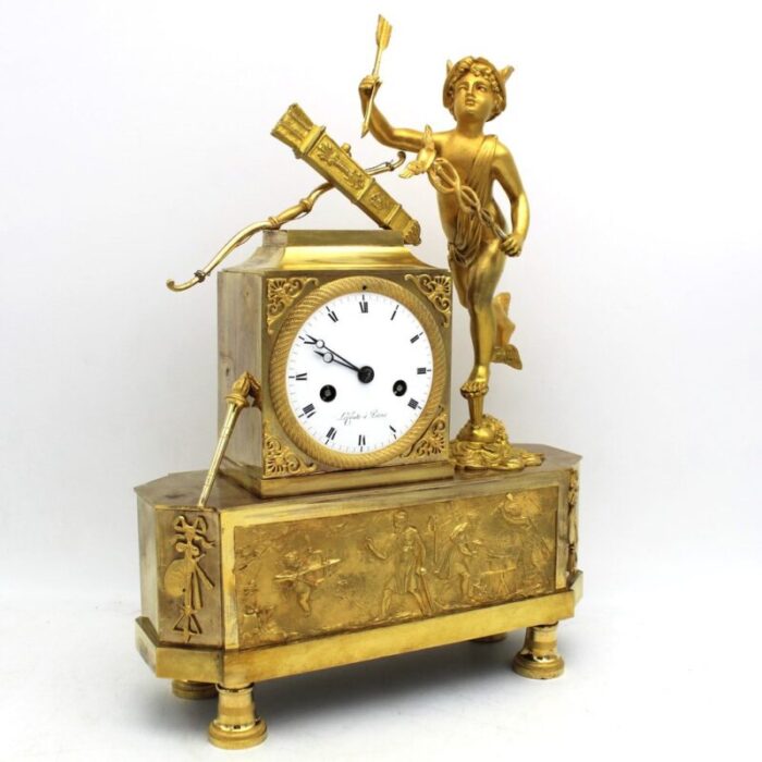 19th century em gilt bronze pendulum clock 2