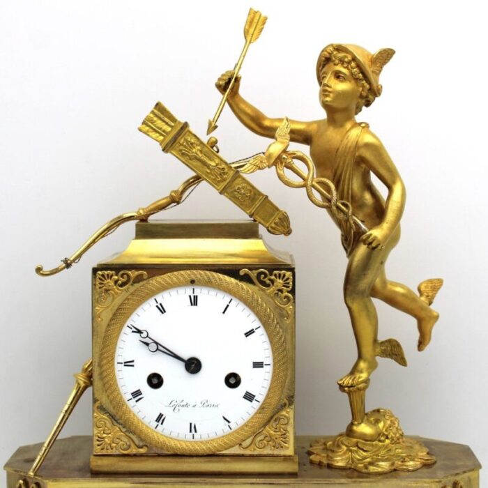 19th century em gilt bronze pendulum clock 4