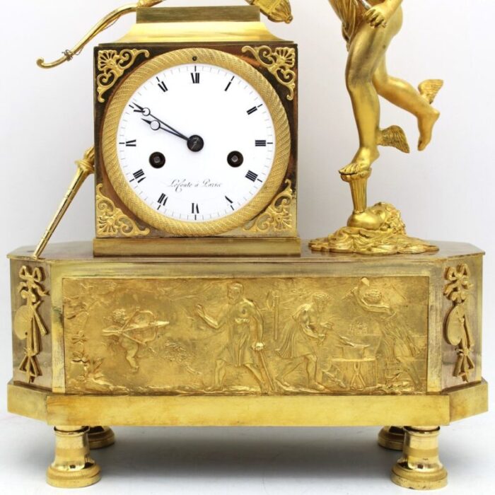 19th century em gilt bronze pendulum clock 5