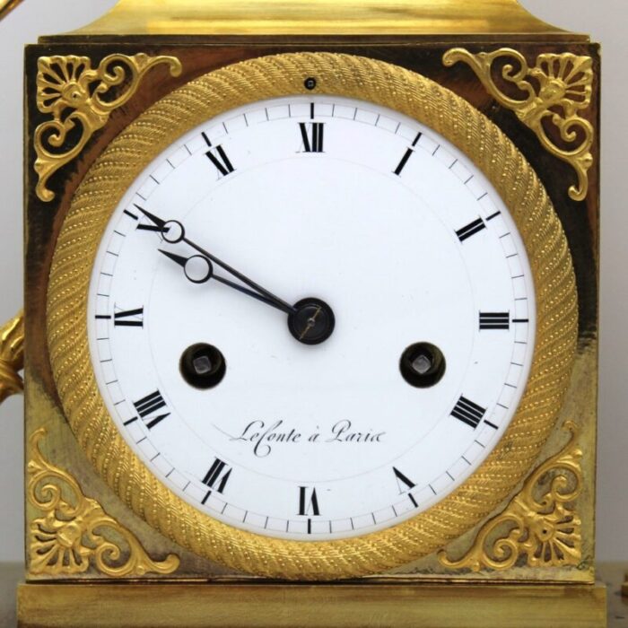 19th century em gilt bronze pendulum clock 7