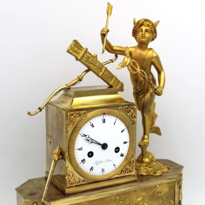 19th century em gilt bronze pendulum clock 9