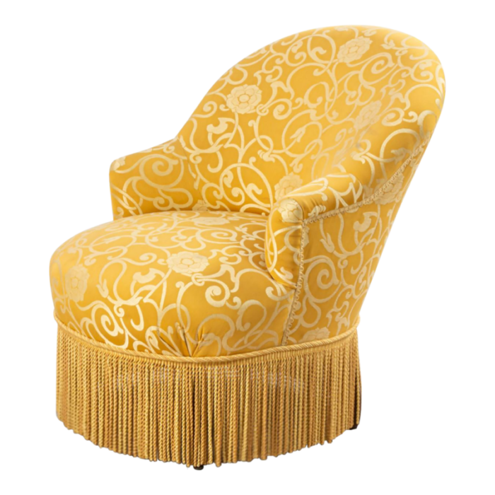 19th century floral upholstered boudoir chair 9233