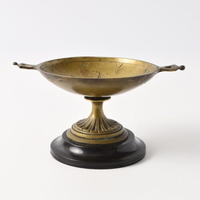 19th century french brass and marble tazza from leblanc freres 1