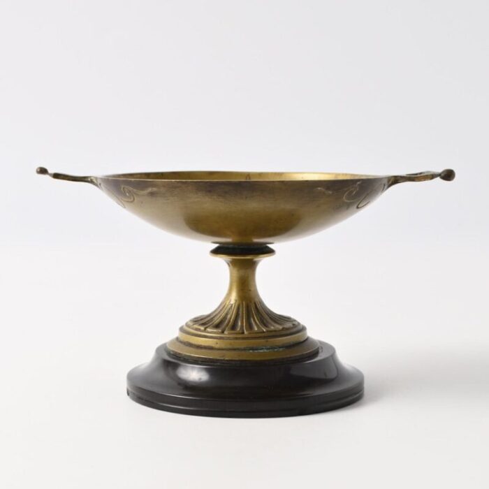 19th century french brass and marble tazza from leblanc freres 3