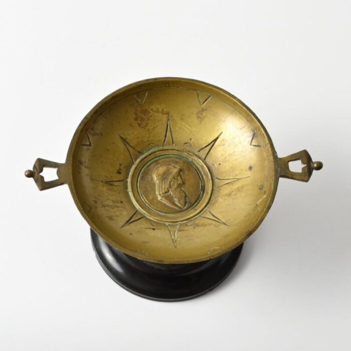 19th century french brass and marble tazza from leblanc freres 5