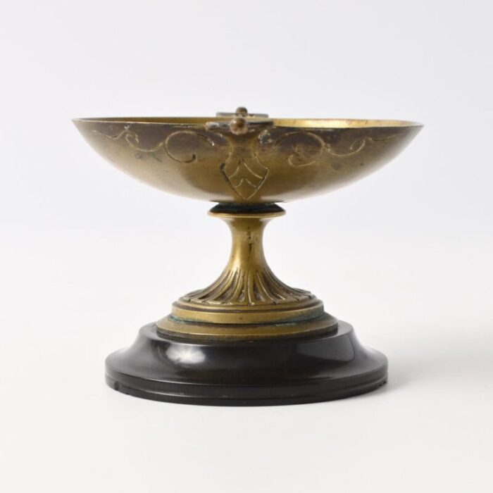 19th century french brass and marble tazza from leblanc freres 7