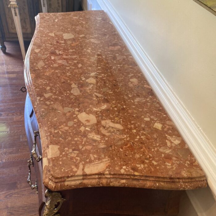 19th century french style marble top chest of drawers 1588